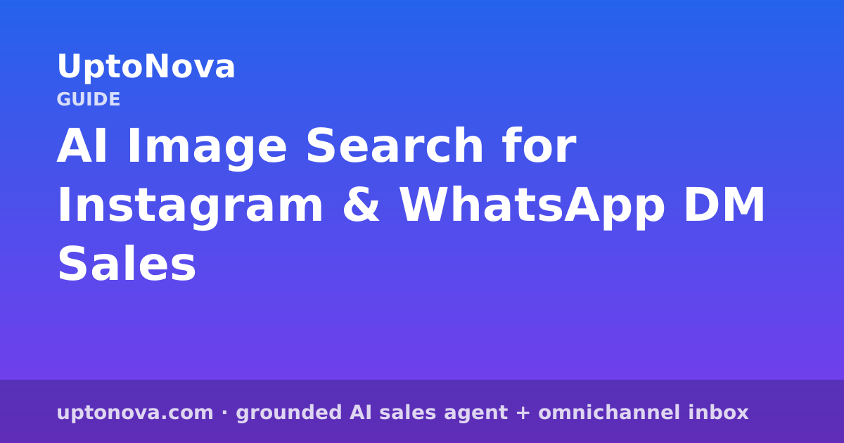 AI Image Search for Instagram & WhatsApp DM Sales