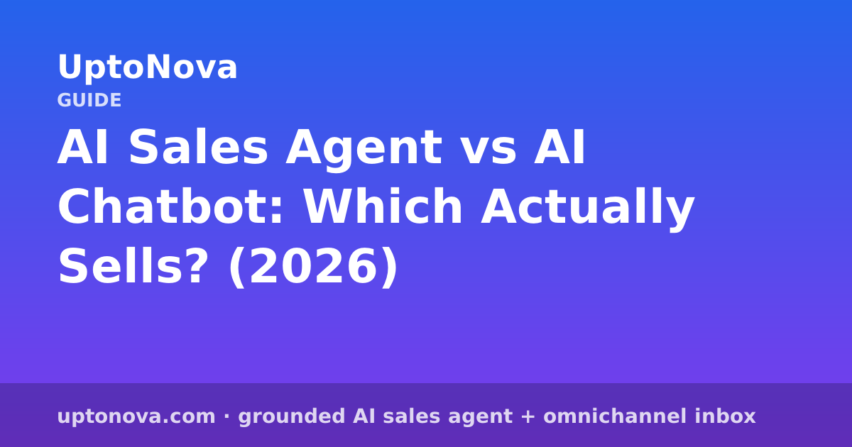 AI Sales Agent vs AI Chatbot: Which Actually Sells? (2026)