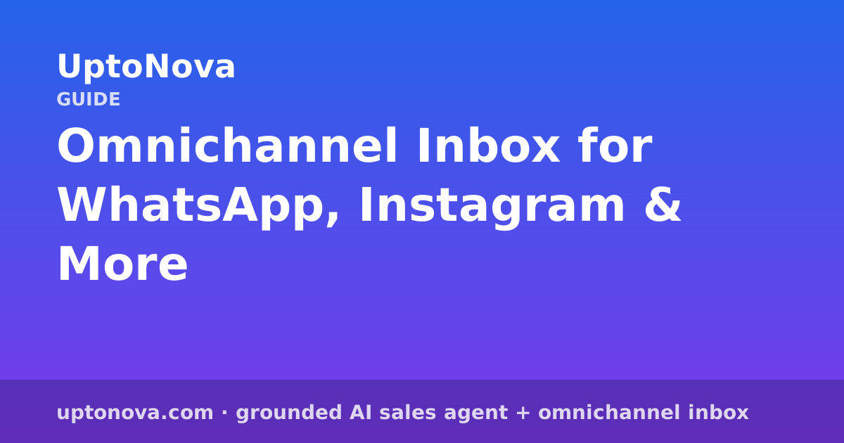Omnichannel Inbox for WhatsApp, Instagram & More