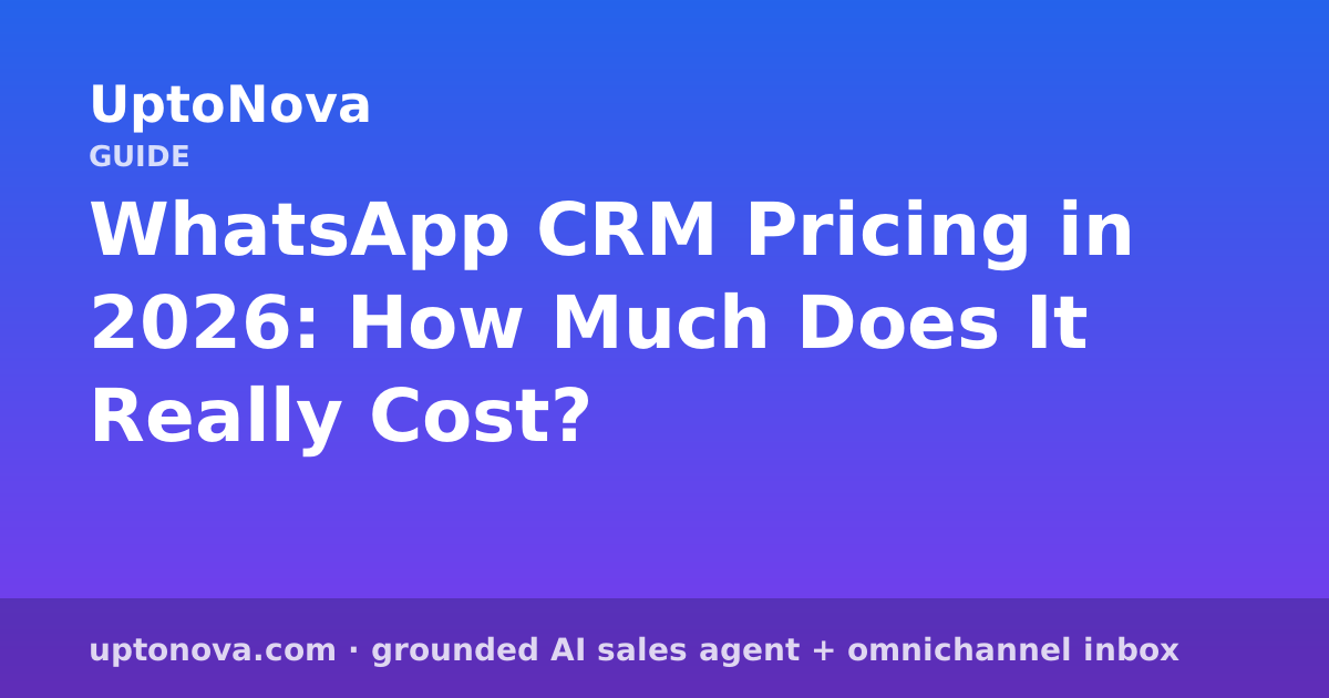 WhatsApp CRM Pricing in 2026: How Much Does It Really Cost?